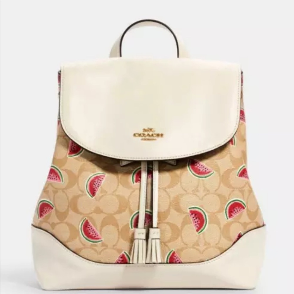 🍉RARE!⭐️COACH Elle Watermelon Print Backpack & Wallet-Pics to be updated!